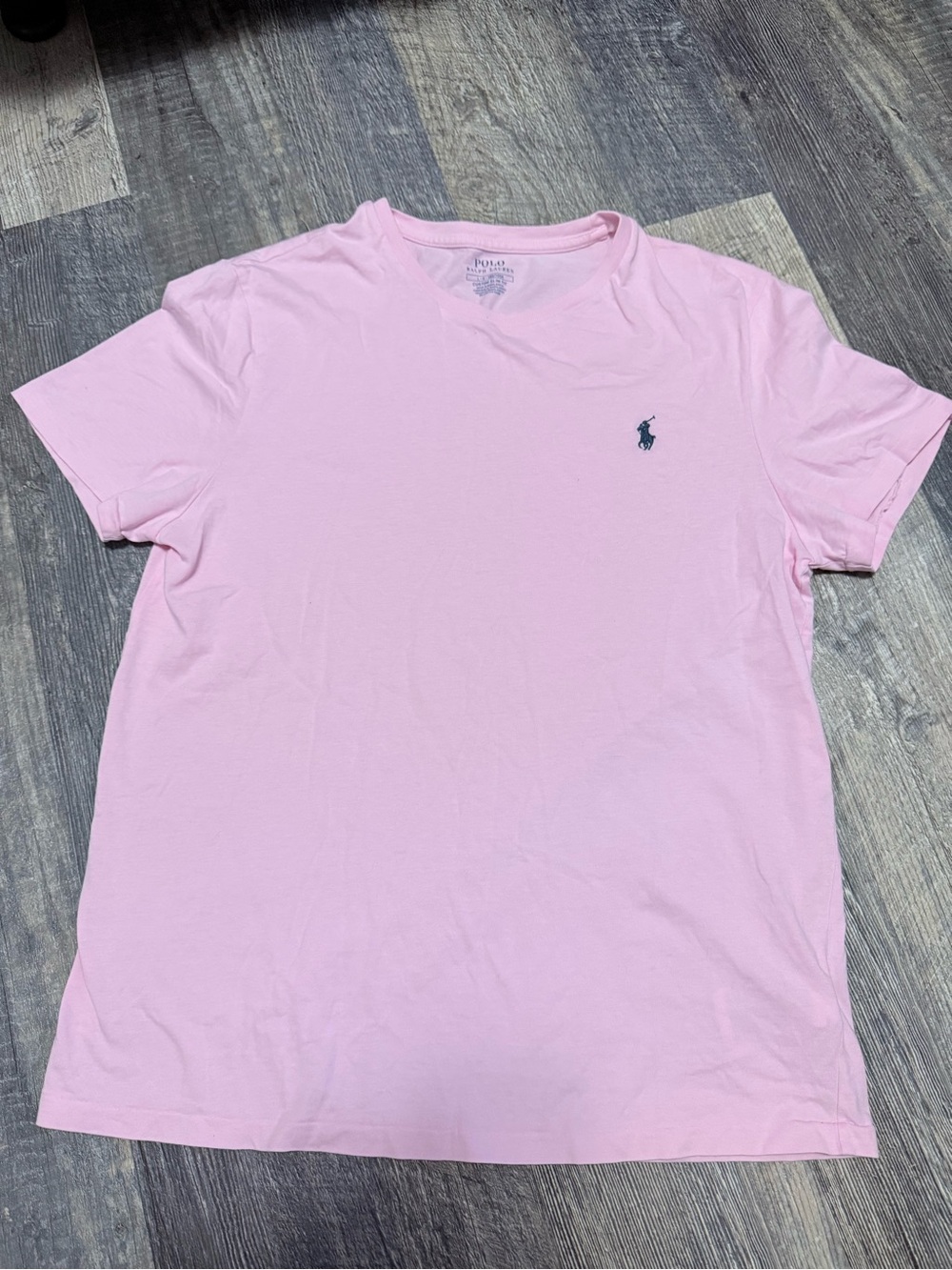 Polo by Ralph Lauren Pink Crewneck Tee with Navy Pony